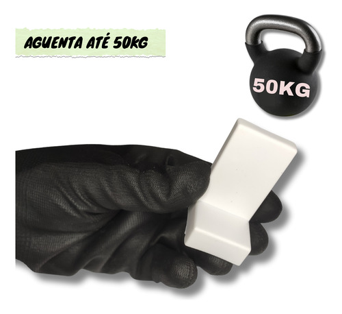 Kit 8 Cantoneiras L Reforçada Fixação Capa Branca + Parafuso