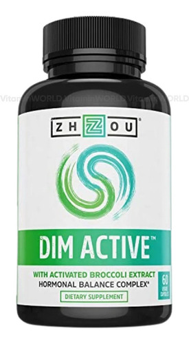 Zhou Dim Activo 60 Caps Balance Metabólico Extracto Brocoli Sabor Sin Sabor