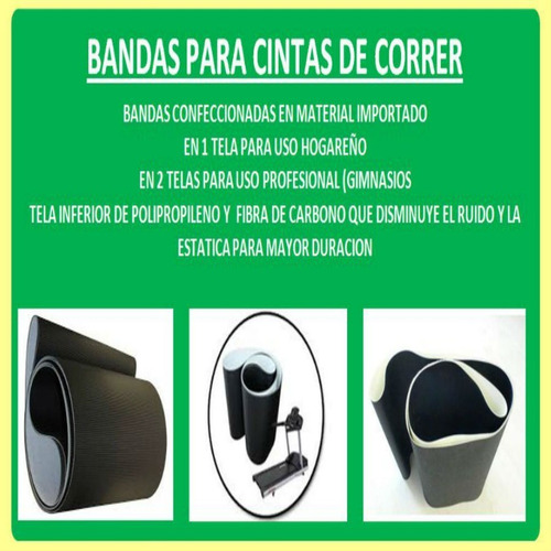 Imagen 3 de 6 de Banda Para Cintas De Correr Semikon Te-006d