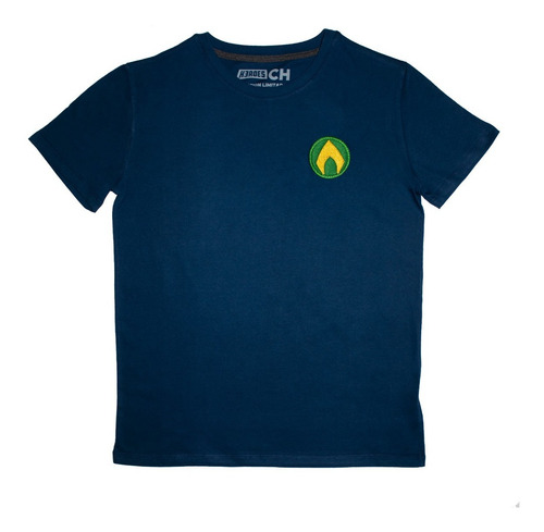 Imagen 1 de 4 de Playera Aquaman Logo Parche Justice League Dc Comics
