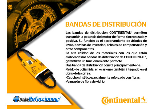 Banda Distribución Audi Allroad L4 2.0l 13-15 Continental
