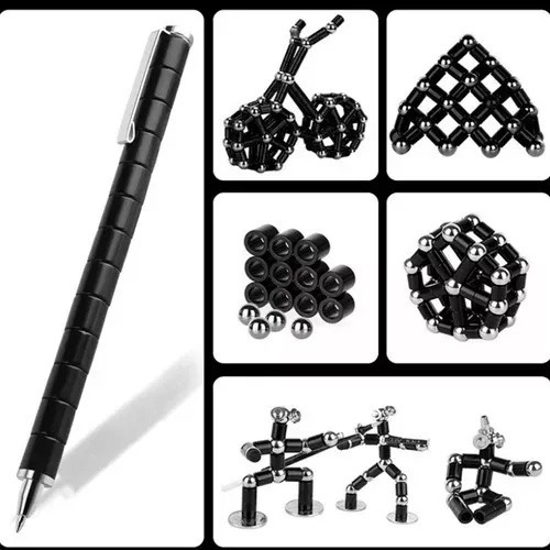 Bolígrafo Magnético Deformable Multifuncional, Juguete Para Color Negro