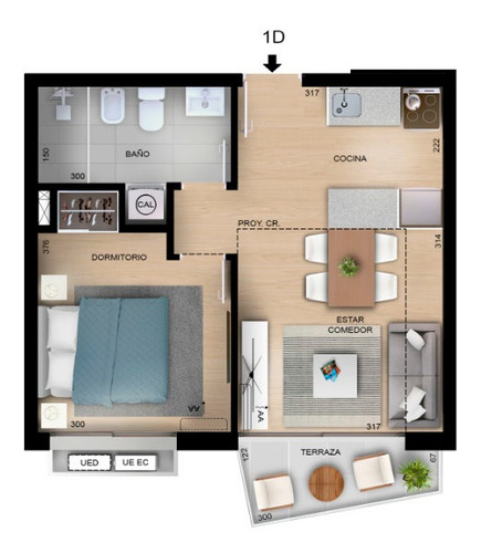 Imagen 12 de 13 de Venta Apartamento 1 Dormitorio Centro - Edificio Nostrum Central