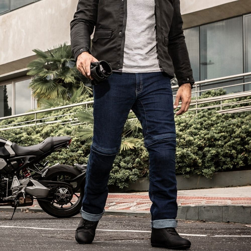 Imagem 4 de 4 de Calca X11 Jeans Ride Kevlar Azul