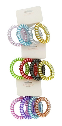 Ligas Espiral Plastico Cable Telefono Colores 48pz