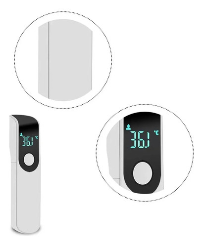 Mini Termómetro Infrarrojo Digital Médico De Mano Blanco