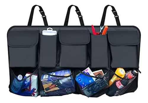 AXELECT Organizador de maletero de coche, organizador colgante para asiento  trasero con 9 bolsas de almacenamiento grandes, organizador ordenado para