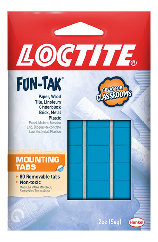 Loctite Fun-tak Tabletas De Masilla Para Montaje, 2 Onzas (1