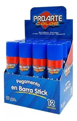 Pack 12 U/ Pegamento En Barra Stick 21grs Proarte