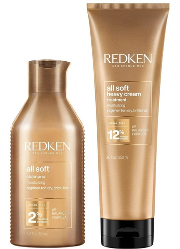 Shampoo Con Aceite De Argán + Mascarilla Redken All Soft