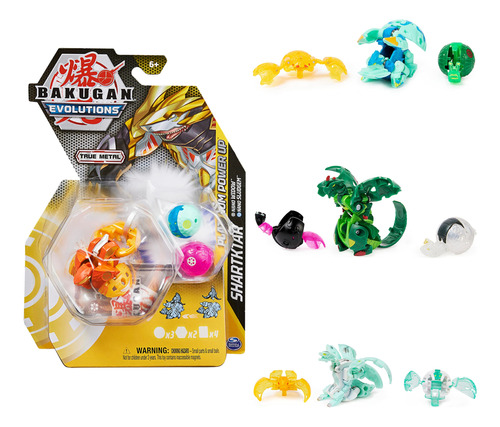 Bakugan Evolutions, Power Up Pack, True Metal Bakugan Figur.