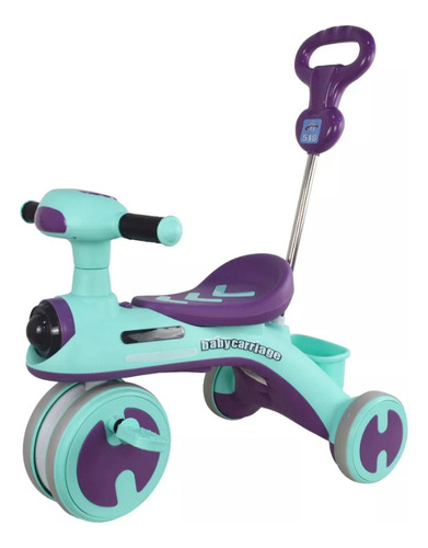 Triciclo 2 En 1 Para Niños Con Empujador Luces Música