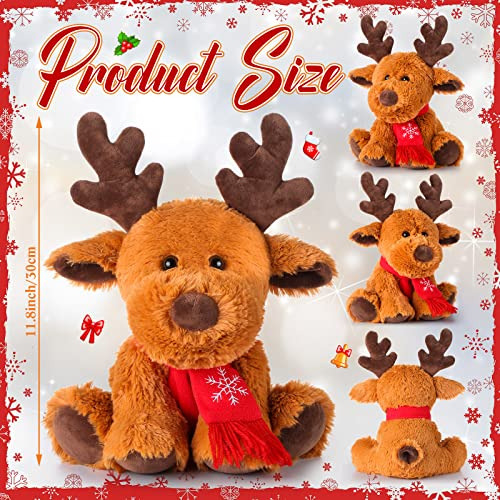 Muñeco De Peluche Lindo De Navidad, Alce De Peluche Reno Par