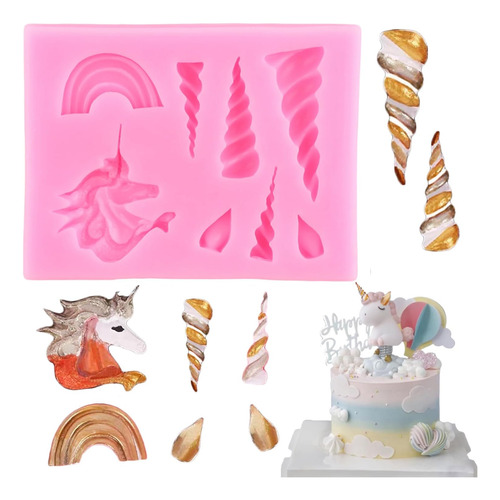 Molde De Silicona De Unicornio Con Orejas De Cuerno De Unico