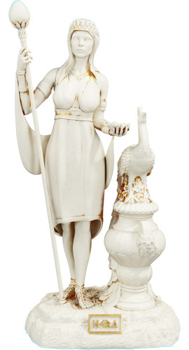 Estátua Hera Deusa Grega - Rainha Dos Deuses - Versão 2 Cor Cor Mármore Dourado