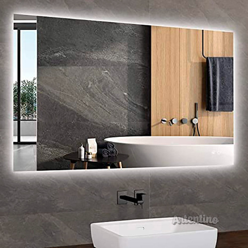 Lampara Luz Led Pared Espejo Baño 100x80 Rectangular Moderno