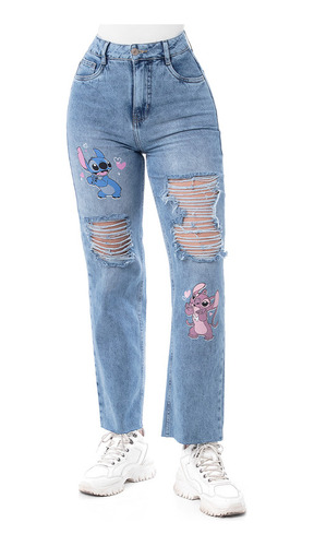 Pantalon Cargo Denim Squeeze Kamile_disney Mujer