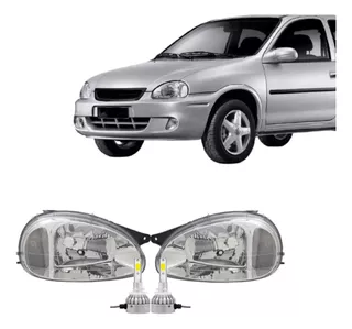 Juego Optica Chevrolet Corsa 2007 2008 2009 2010 + Cree Led