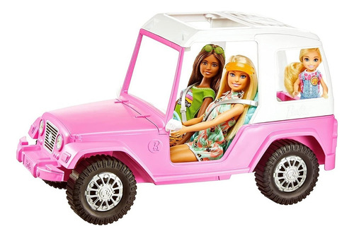 Muñecas Barbies Amigos Excursion En La Selva Carro Mascotas