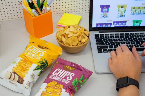 Chips De Vegetais Batata Doce 42g Kit C/ 6 Unid Solo Snacks