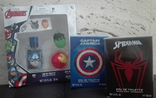 Imagen 1 de 4 de Perfume Niño Capitan America Y Hombre Araña