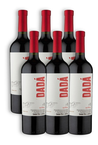 Vino #1 Wine Bonarda Malbec Dadá Art Caja X6u 750ml San Juan