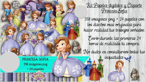 Princesa Sofia Clipart Y Papeles N255