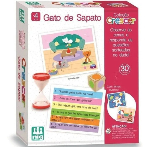 Jogo Gato De Sapato Coleção Crescer Educativo Nig Brinquedos