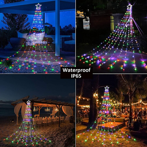 Decoración De Jardín Led Luces De Hadas Solares Navidad