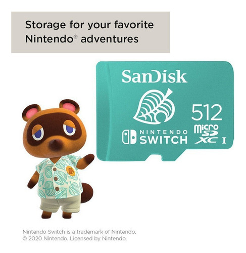 Memoria Micro Sd De 512 Gb Para Nintendo Switch 4k 100 Mb/s