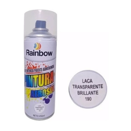 Pintura Spray Transparente Brillante (laca) 450ml - Rainbow