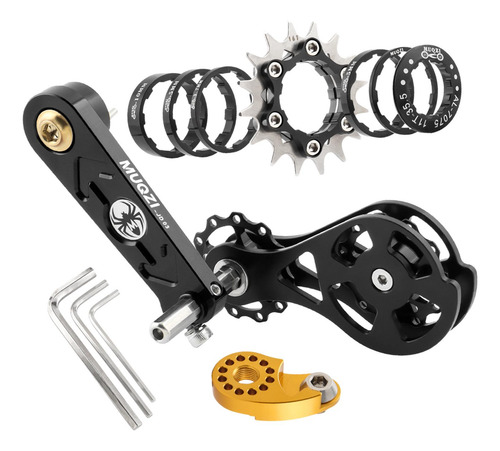 De Conversión Única Para Bicicleta Con Llave, Negro 16t