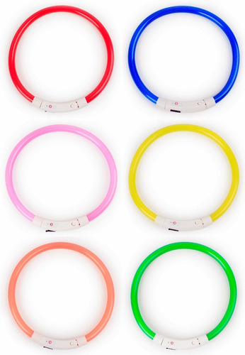 Collar Para Pasear Perros Con Luz Led Recargable Con Usb