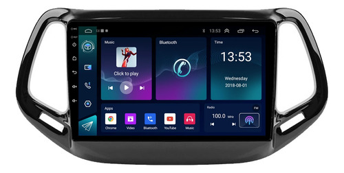 Multimidia Compass 16/20 9p Carplay Android Auto 2/32gb