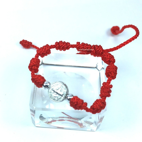 Imagen 2 de 7 de Pulsera San Benito Para Bebe + Ajustable + Consagrada + M3
