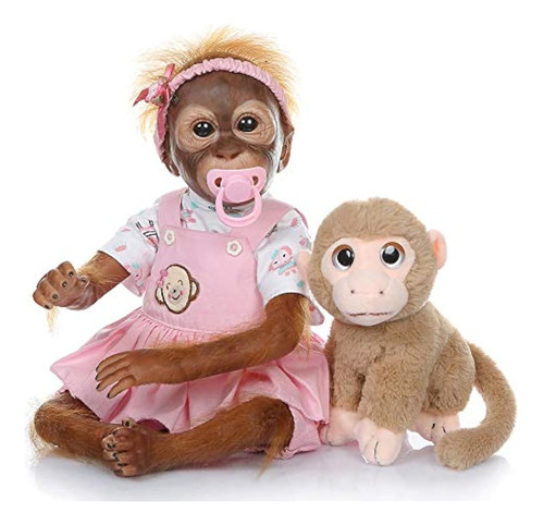 Muñeca Reborn De Mono De 21 Pulgadas Realista Orangután Reci