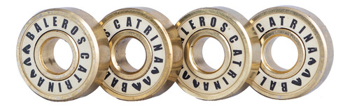 Set 8 Baleros Catrina Abec 9 Dorados Skate Patines Scooters