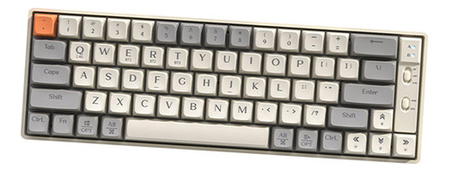 Teclado Gamer De 65 Teclas, Sem Fio, Multiuso, Cinza Branco