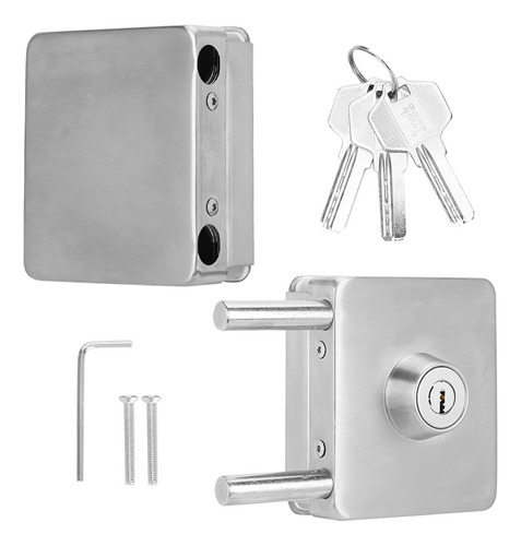 Pestillo De Puerta De Vidrio Cuadrado, Cerradura Simple, Sin