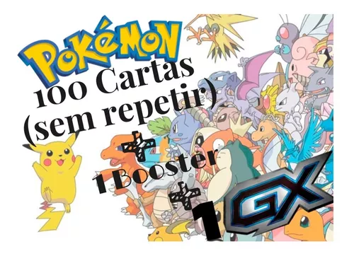 Lote 50 Cartas Pokémon Com Carta Ex Moeda Booster Aleatórias