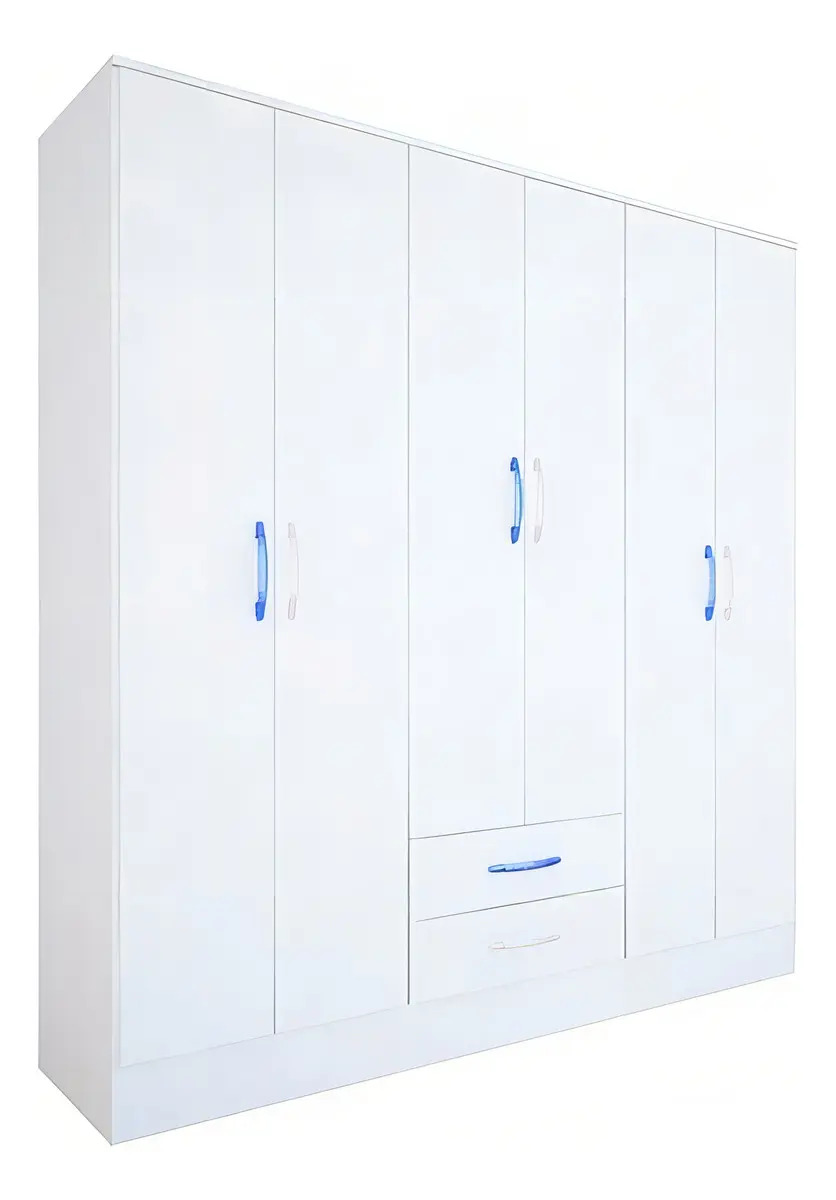 Placard Mosconi Express de MDF con 6 Puertas y 2 Cajones, Blanco