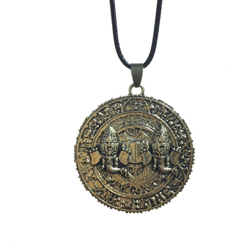 Collar Metal Moneda Uncharted Lost Legacy Elefante Hoysala
