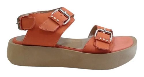 Sandalias Viamo Original Cuero Taco Plataforma Hermosa Marty