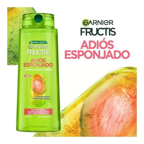 2 Shampoo Garnier Fructis Adiós Esponjado 650ml