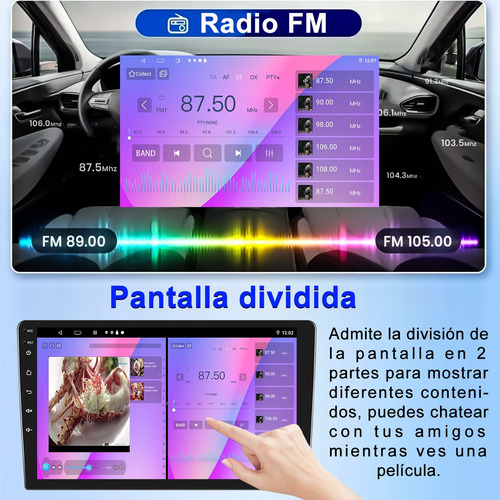 Estéreo Pantalla 4+64g Táctil Para Renault Duster 2015-2020 Negro