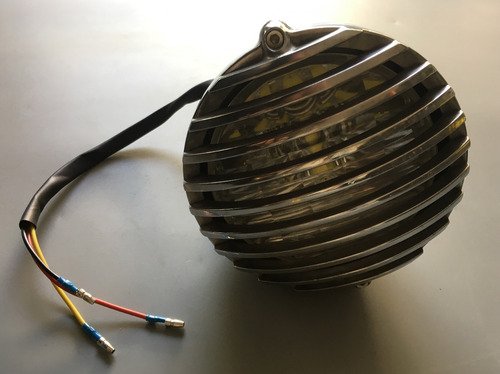 Faro Retro Con Leds Negro Para Harley Davidson Y Compat