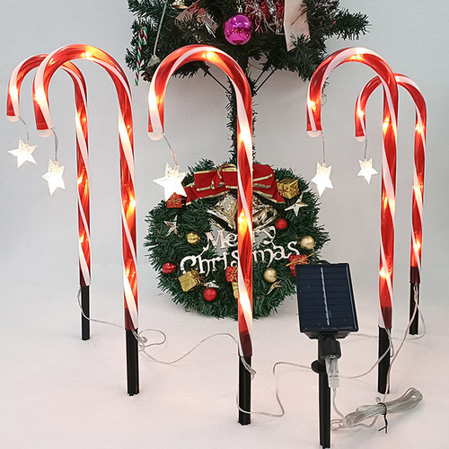 Luces Navideñas Con Forma De Bastón De Caramelo Ip65 Para De