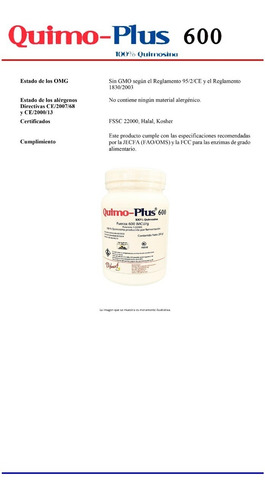 Imagen 2 de 3 de Quimosina Quimo-plus 600 Imcu Granular 250gr- Tauber