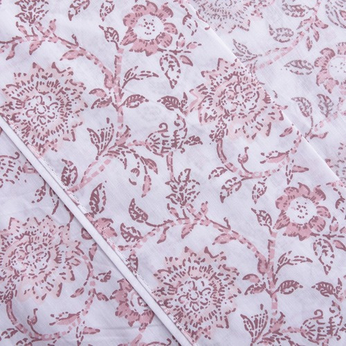Sábanas 180 Hilos Estampadas Flower Boho 2 Plazas Rosado