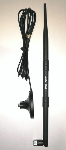 Antena 9dbi Alta Ganancia Enrroscable Cable Y Base Para Wifi